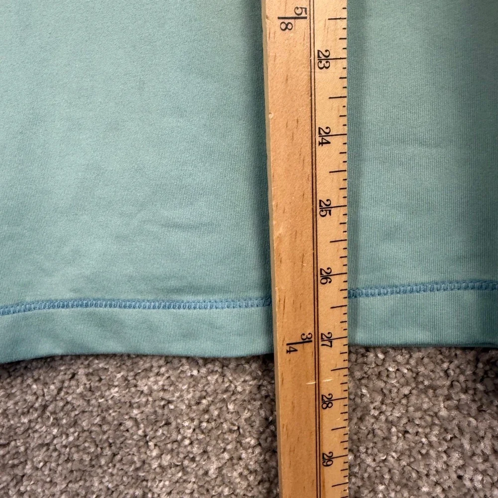 Alo Yoga CoolFit Womens XXL Teal Green V-Neck Sleeveless Tank Top Side Pocket